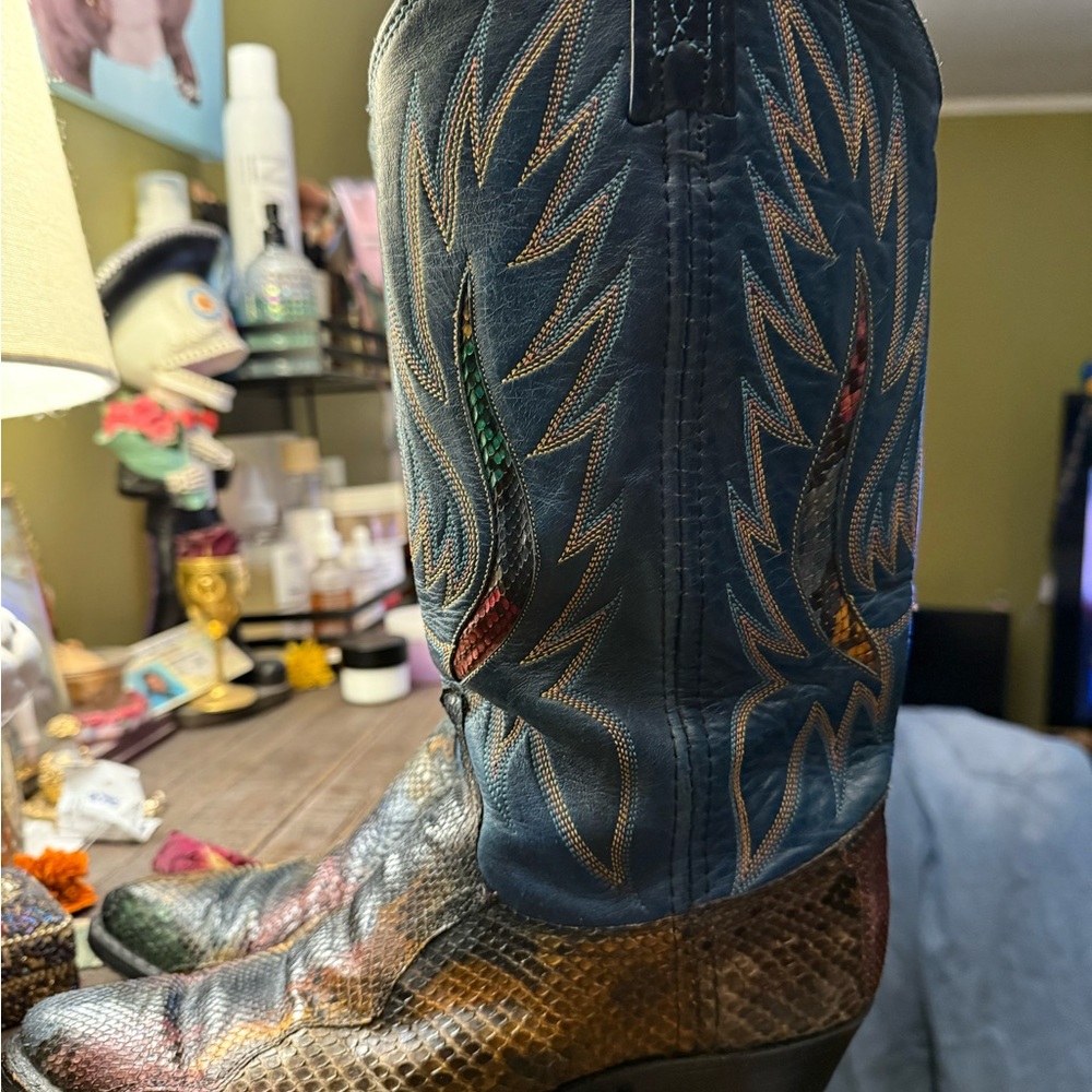 Dan Post Exotic Python Cowboy Boots - image 4